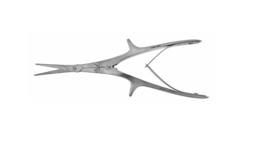 GORNEY SEPTAL SCISSOR, DOUBLE-ACTION, ANGLED, SERRATED, 7 3/4" GERMAN STAINLESS STEEL O.R. GRADE STAINLESS STEEL