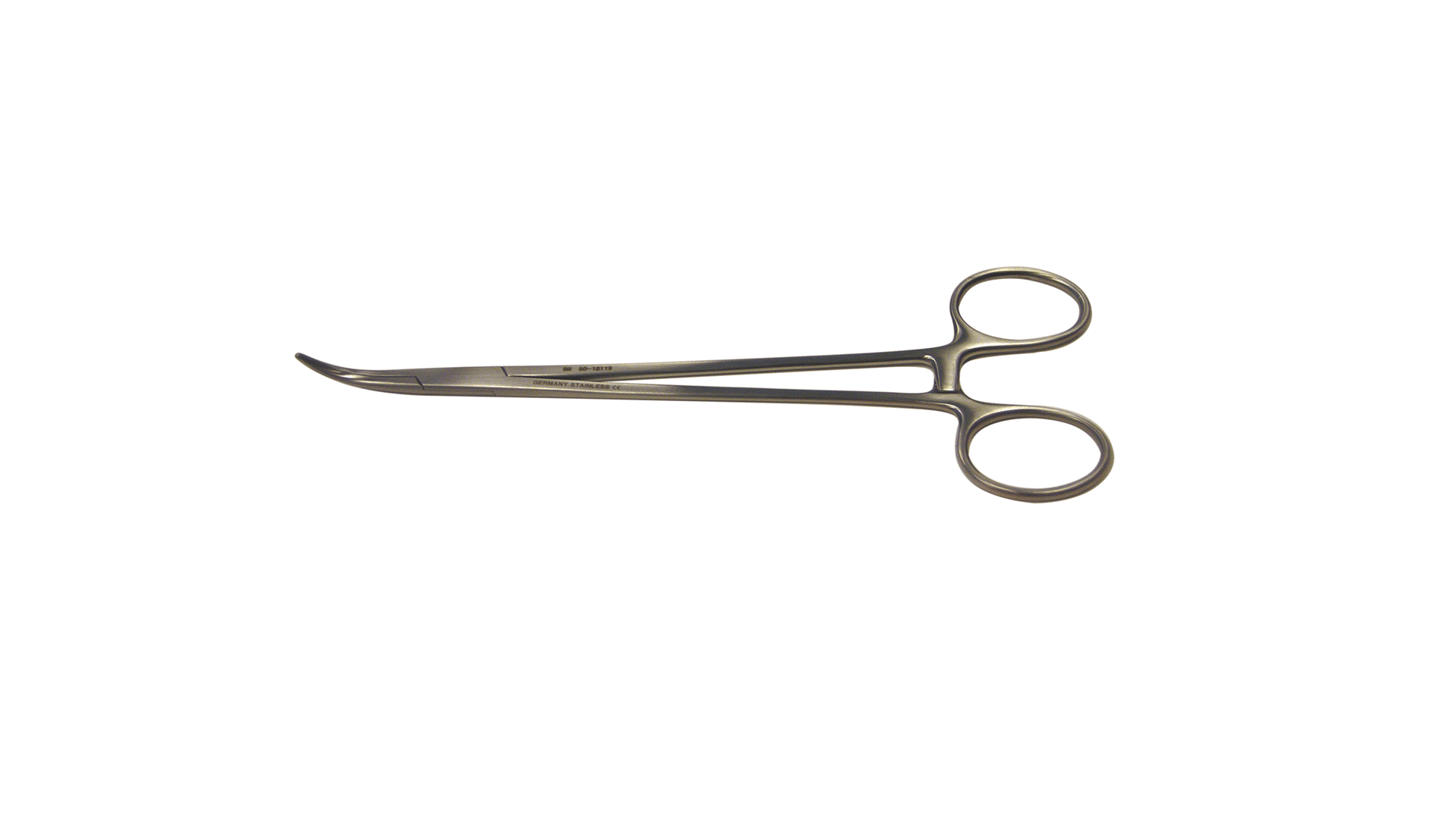 SAWTELL TONSIL FORCEP, RING HANDLE, CURVED, SERRATED, 7 1/2" GERMAN STAINLESS STEEL O.R. GRADE STAINLESS STEEL